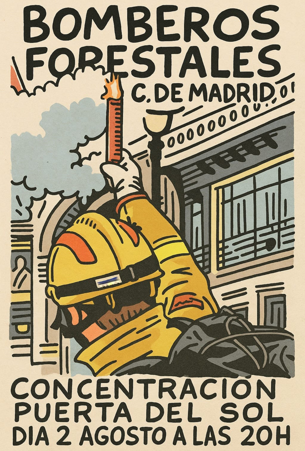 concentracion bomberos forestales madrid