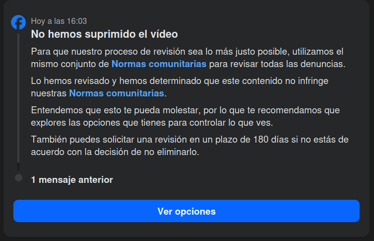 facebook denuncia